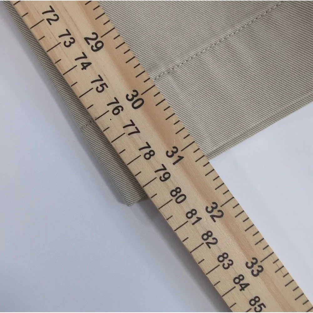 Polo Ralph Lauren Mens 38x32 Khaki Chino Pants Flat Front Cotton Twill Trousers